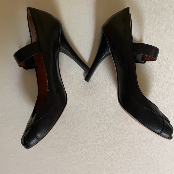 Ciao Bella Black Peeptoe Pumps 7 - Picture 6 of 6